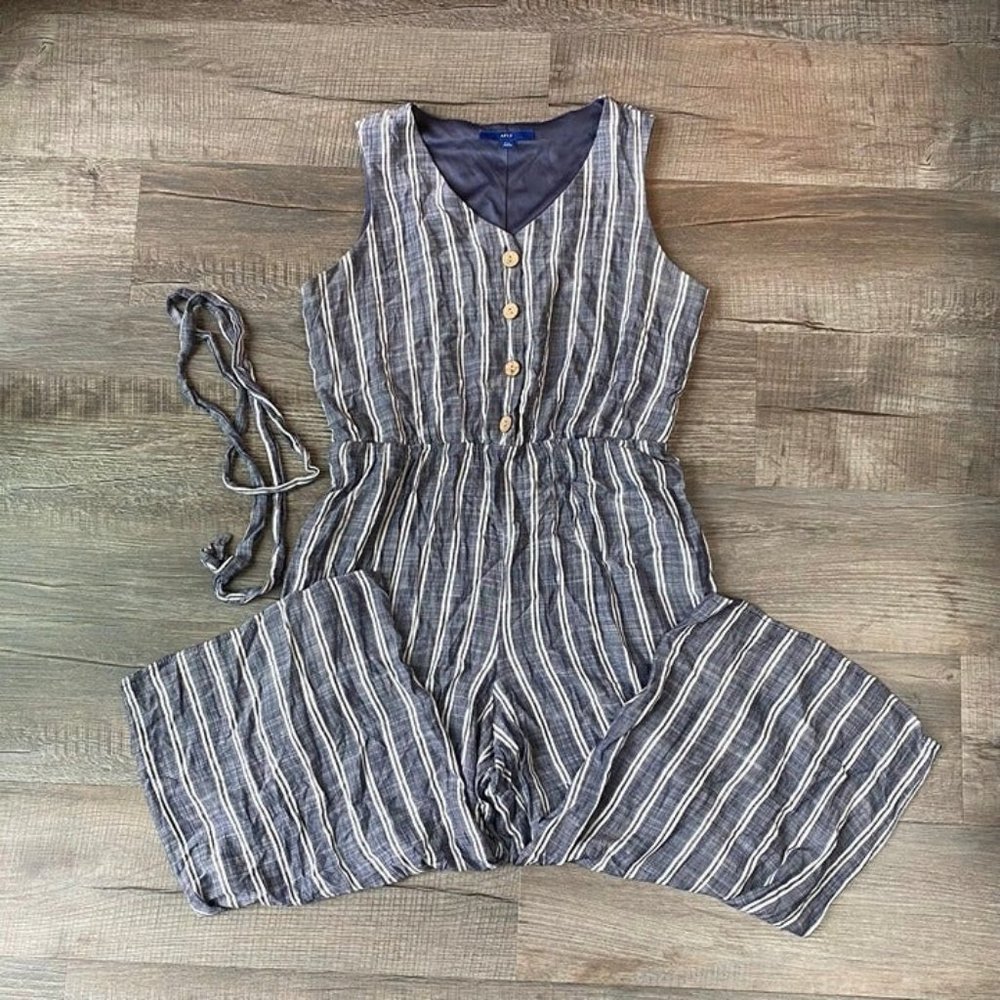 Apt 9 Sleeveless Striped Pants Romper Jumpsuit Size PXL